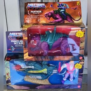 New Mattel Masters Of The Universe Origins Panther Action Figure, Adam & Sled